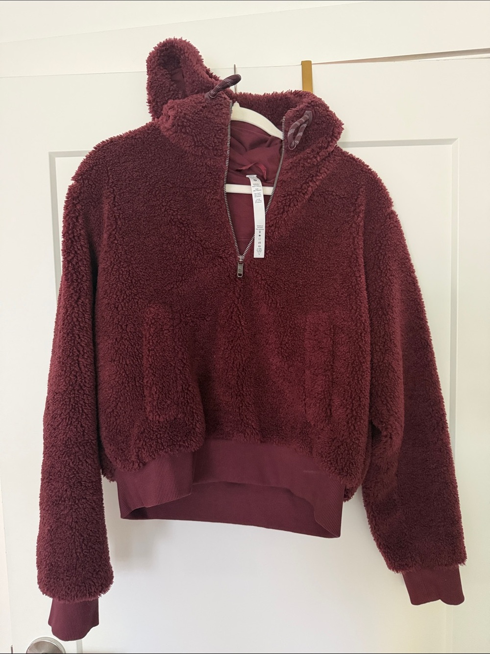lululemon athletica Plush Half-Zip Sherpa Hoodie - Burgundy